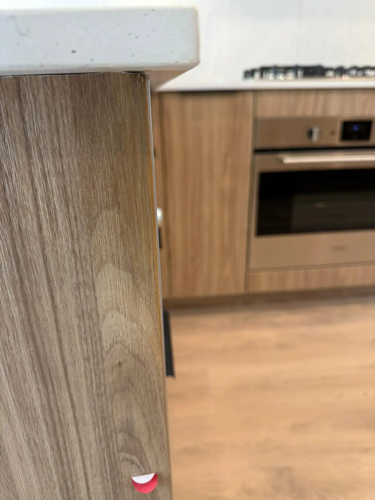 Hardwood scratch repair result Vancouver