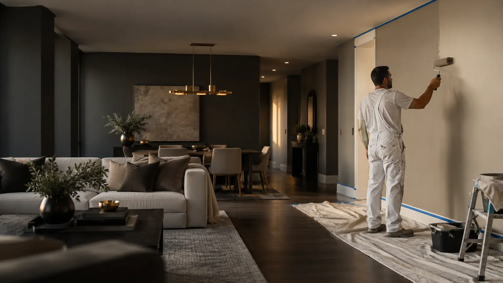 Restored rental suite interior