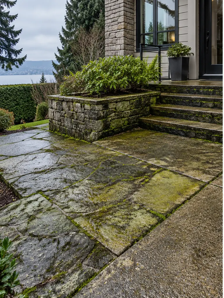 Illustrative pressure washing before repair