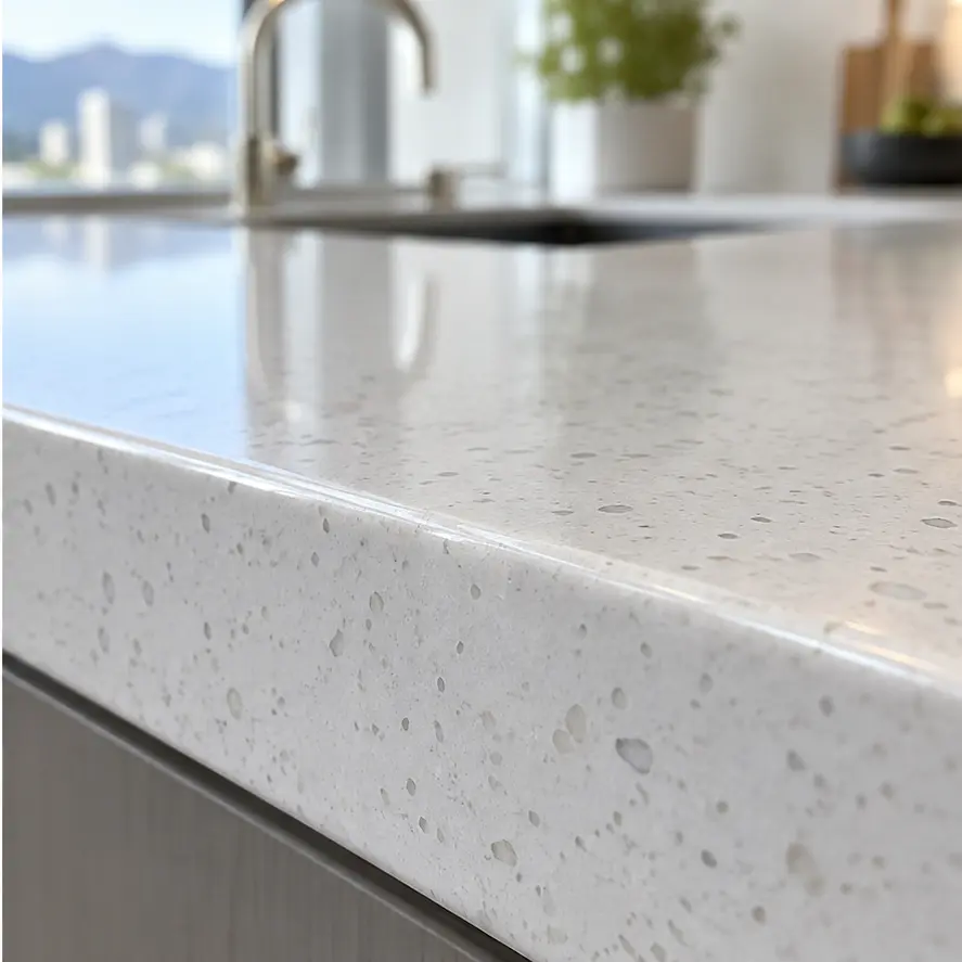 Granite counter edge chip after repair